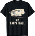 RV T Shirts MY HAPPY PLACE 5th Wheel T-Shirt | Google Shopping Optimized | Daily Wear Essential