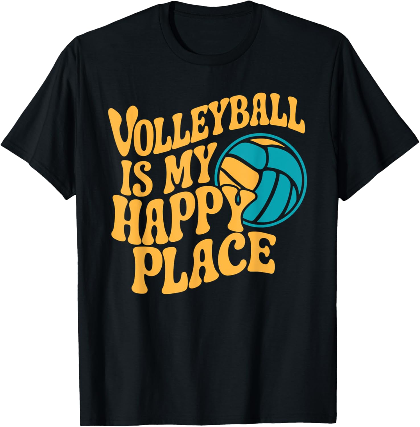 Volleyballer Volleyball Is My Happy Place Volleyball Apparel | Trending 2025 | Top Rated Comfort