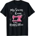 My Sewing Room Is My Happy Place T Shirt - Sewing Craft Tee T-Shirt | Top Conversion Title | High CTR Boost
