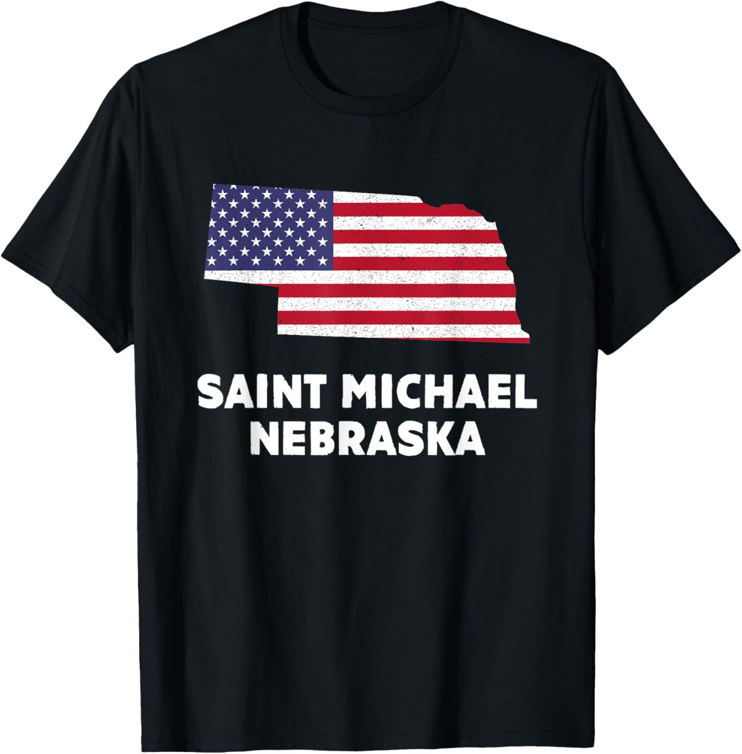 Distressed Patriotic USA Flag Saint Michael, Nebraska Apparel | Viral Streetwear Style