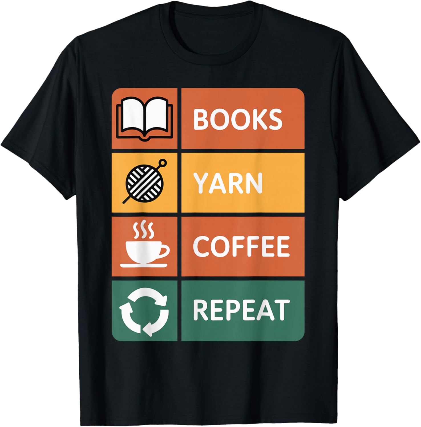 Books Yarn Coffee Repeat Crochet Funny Crocheting Yarn Supply | Trending 2025 | Perfect for Crafters