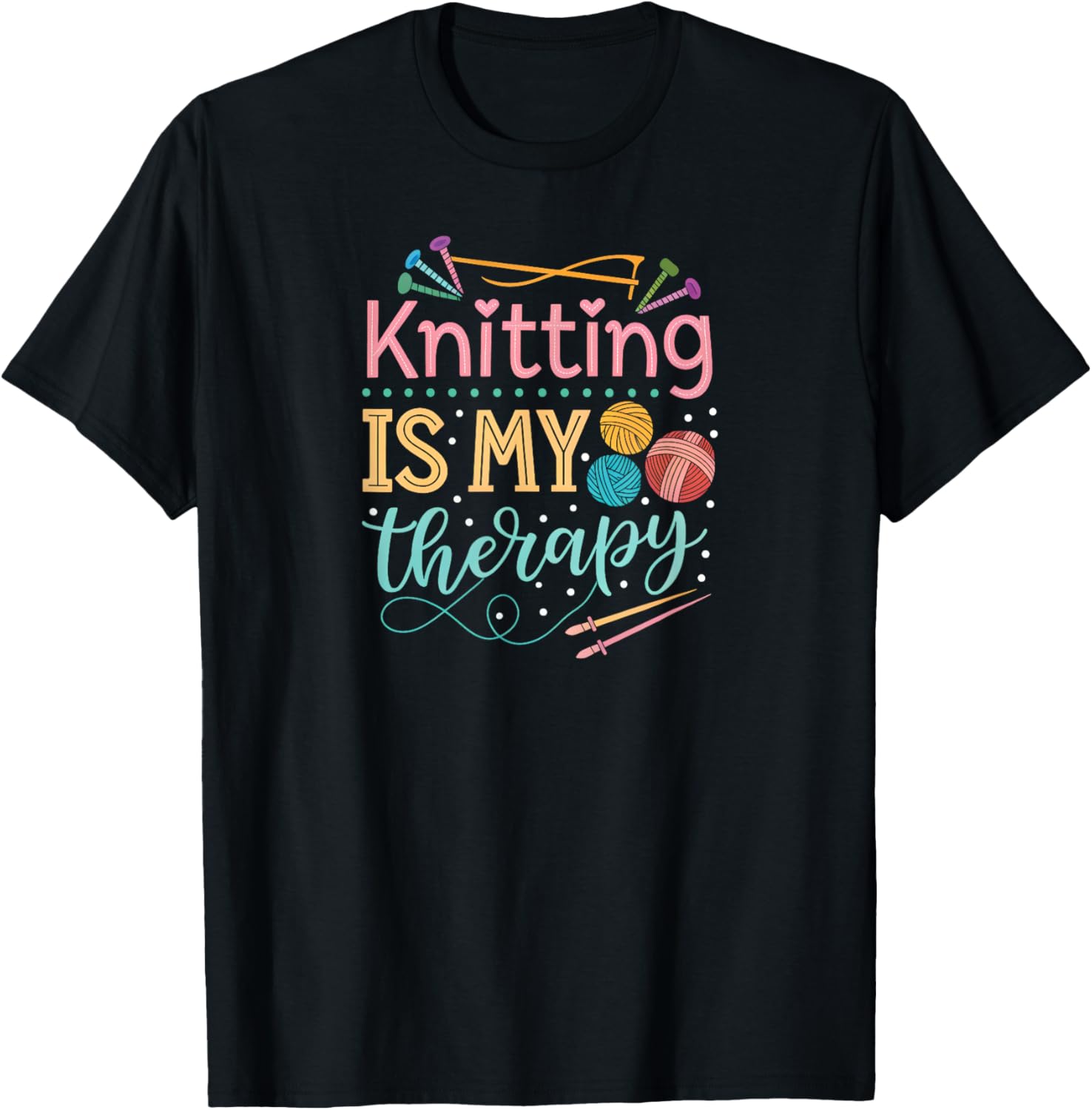 Funny Knitting Is My Therapy Yarn Lover Gift Yarn Supply | Top Rated | Perfect for Crafters