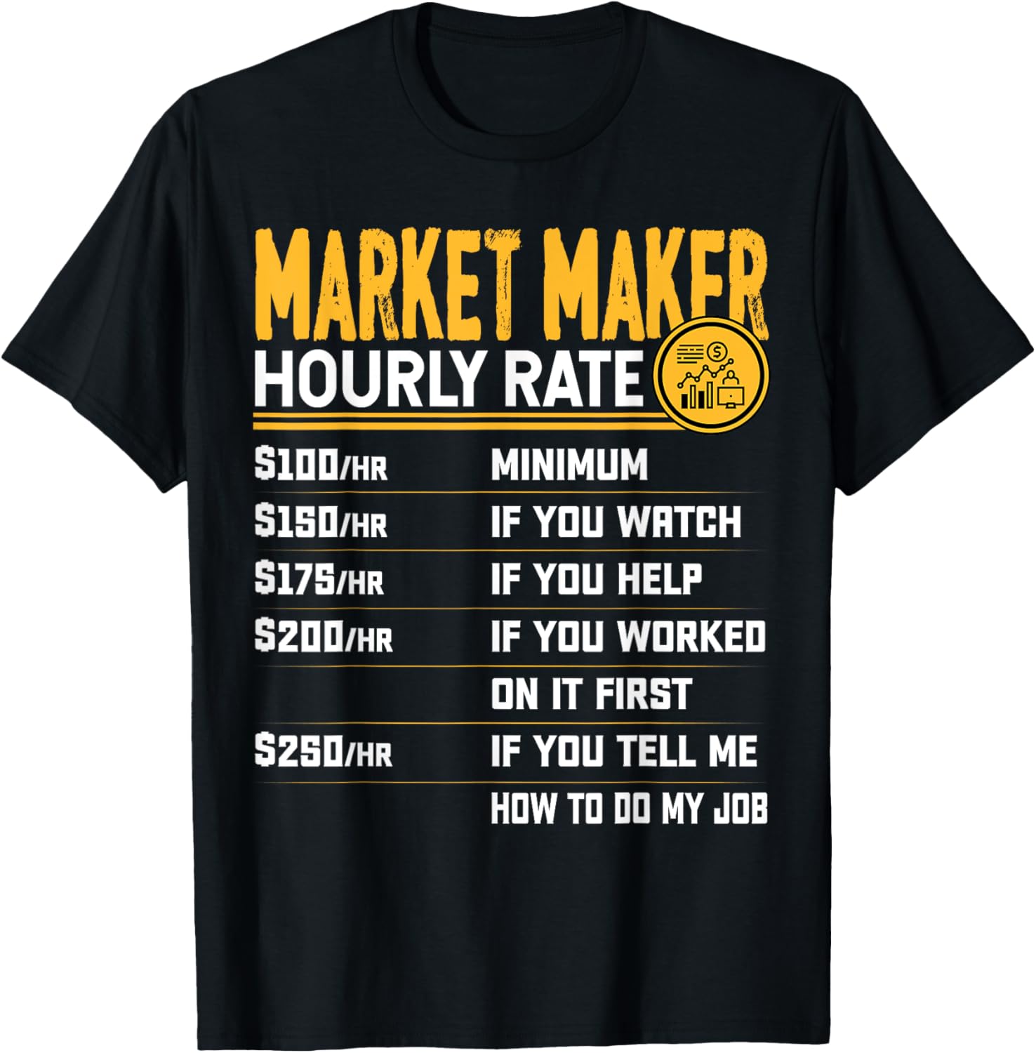 Market Maker Hourly Rate - Funny Liquidity Provider Apparel | Trending 2025 | Perfect Gift Idea