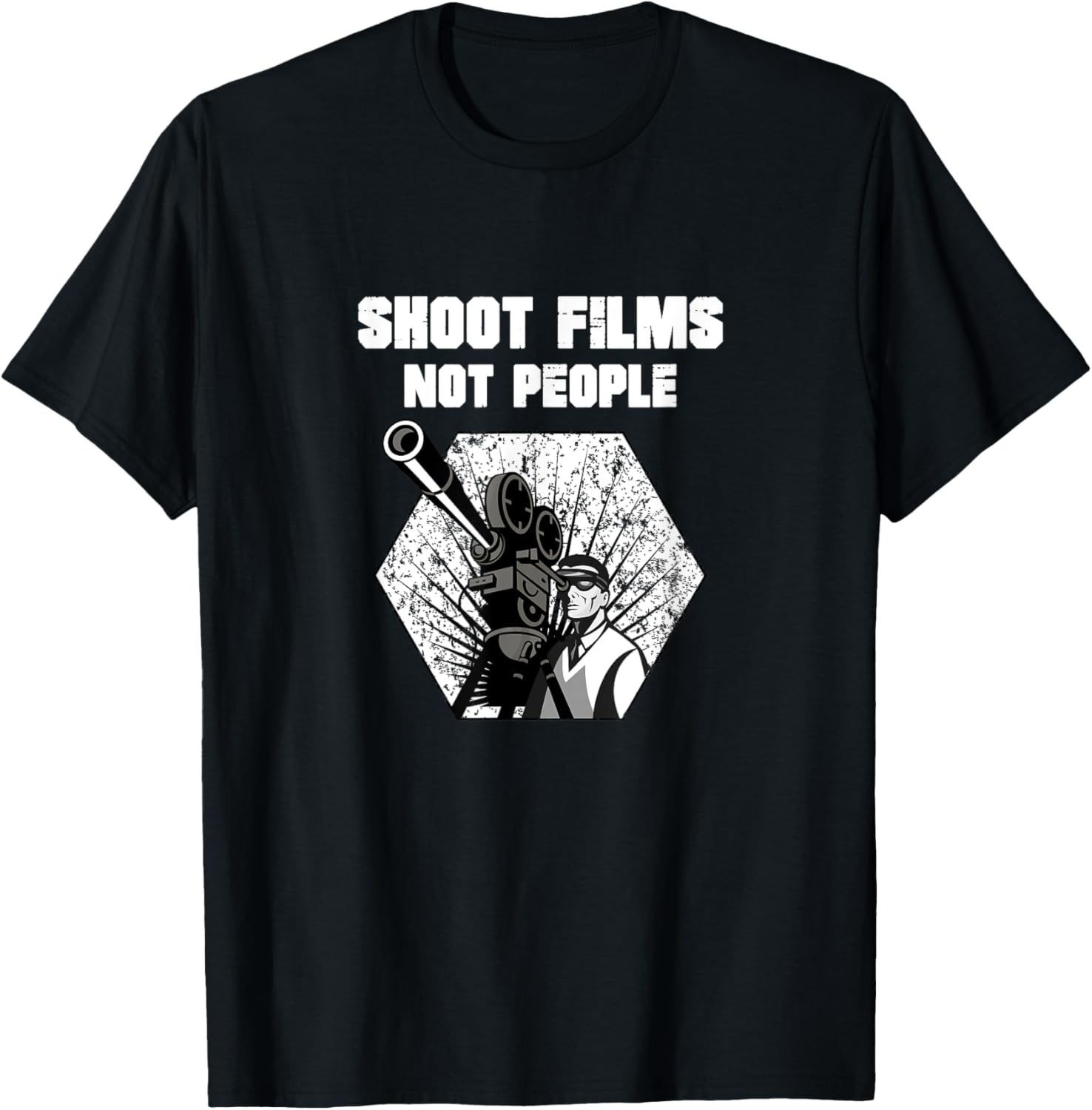 Shoot Films Not People T-Shirt for Filmmakers for Peace T-Shirt | US Viral Style | Comfort Daily Wear