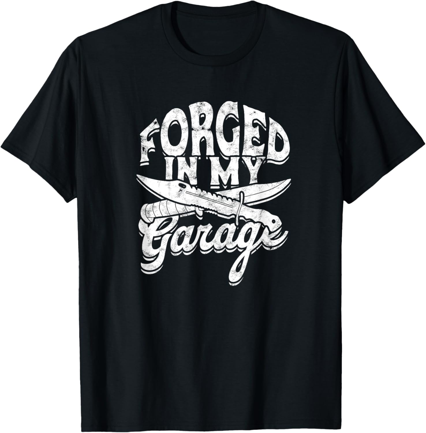 Forged in my garage - Kitchen Culinary Chef and Knife Maker Apparel | Best Seller Pick | Aesthetic Fit