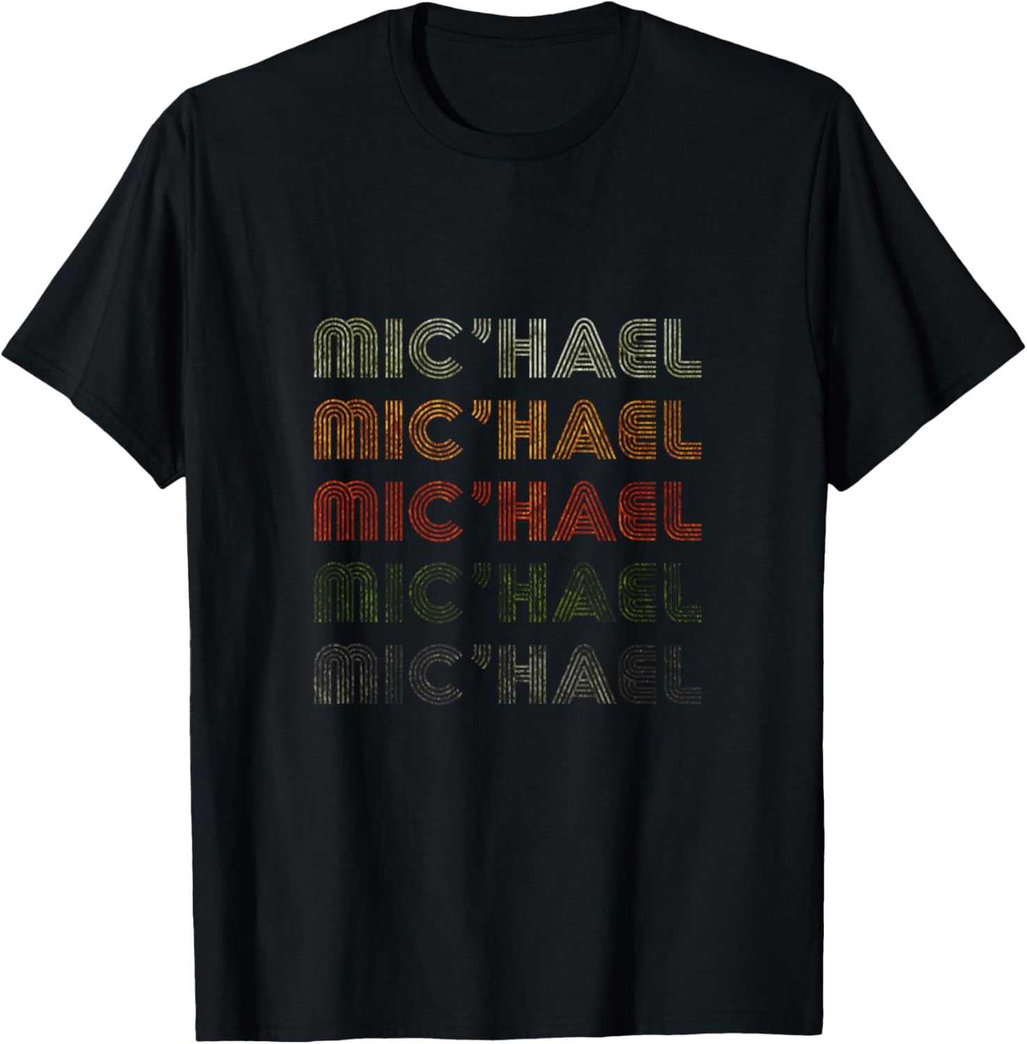 Love Heart Mic'Hael Tee Grunge Vintage Style Black Mic'Hael T-Shirt | Trending 2025