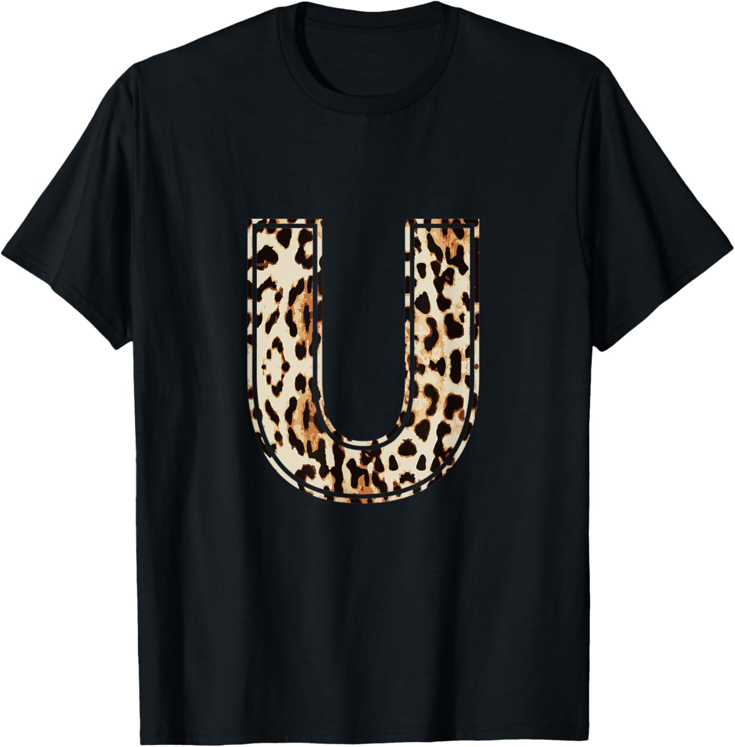 Awesome Letter U Initial Name Leopard Cheetah Print Apparel Trending US US Top Pick