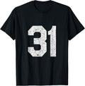 Jersey Uniform Number 31, 31st Birthday, 31st Place Apparel | US Viral Pick | Daily Wear Essential