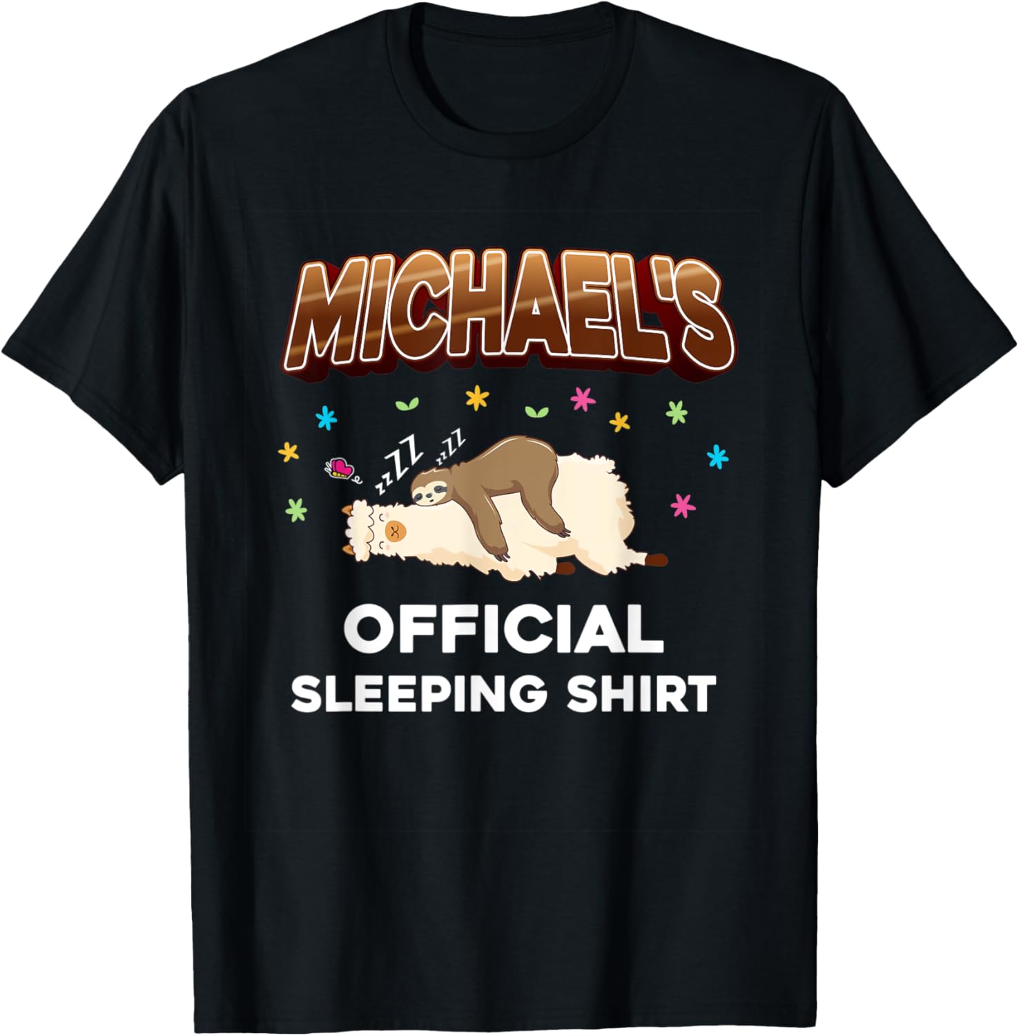 Michael Name Sleeping Shirt Sleep Personalized Pajama T-Shirt | Viral Streetwear Style