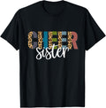 Cheer SISTER Leopard Cheetah Print Retro Trendy Cute Apparel Premium Print Everyday Wear