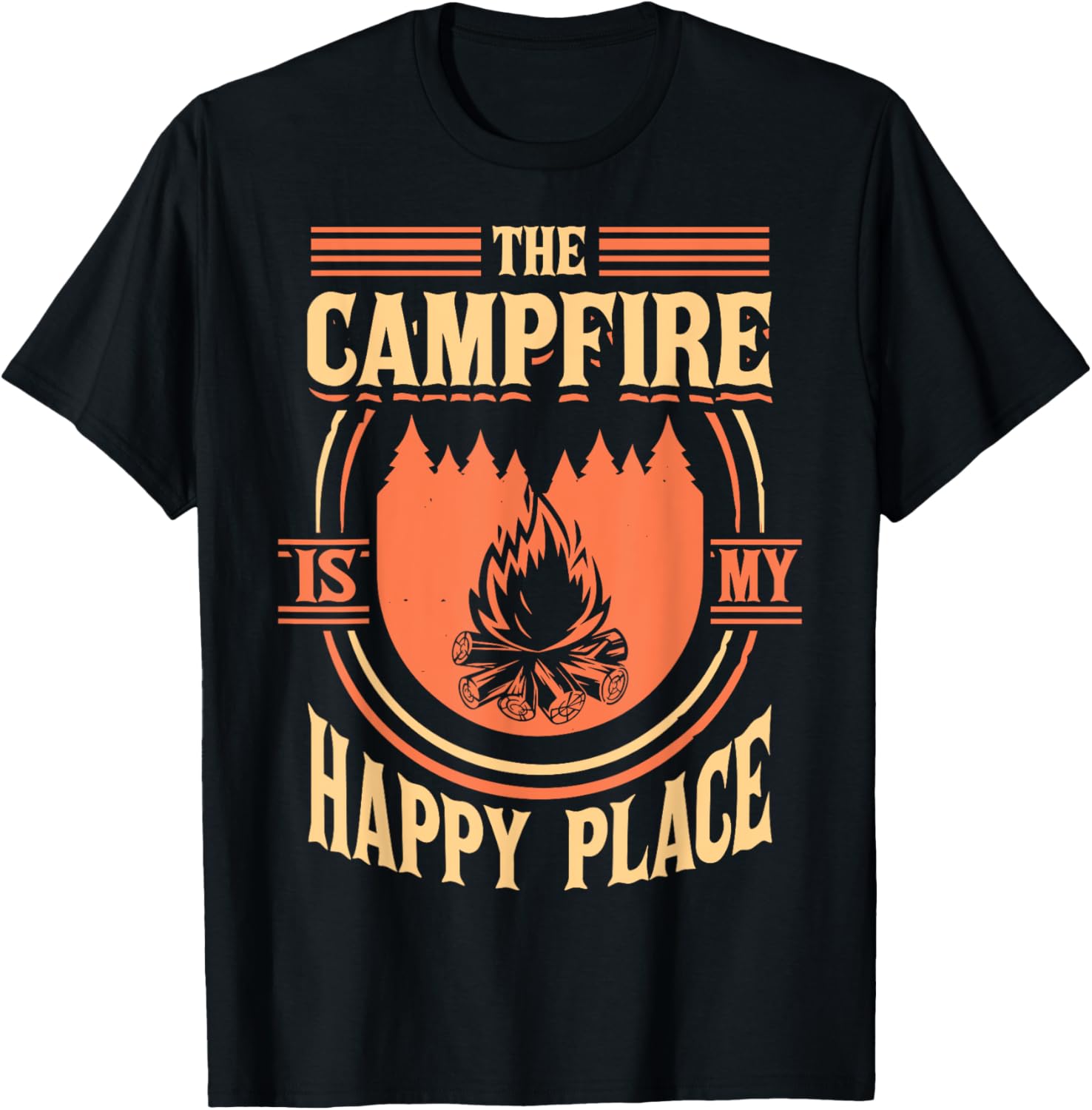 The Campfire Is My Happy Place Camp Apparel | Google Shopping Optimized | Daily Wear Essential