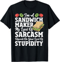 Sarcasm Lover - Funny Hoagie Sandwich Sammich Sandwich Maker Apparel | Trending 2025 | Aesthetic Fit
