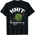 Knit Happens Funny Knitting Lover Yarn Grandma Mother's Day Yarn Supply | Top Rated | High CTR Title