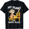 Piano Teacher Pianist My Piano Is My Happy Place Apparel | Trending 2025 | Customer Favorite
