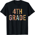 Leopard 4th Grade Teacher Cute Fourth Grade Back to School Apparel Trending US Fan Favorite