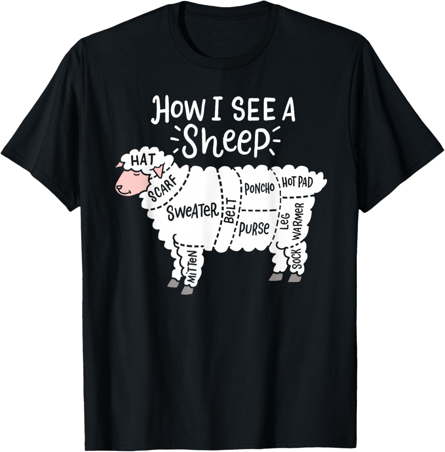 How I See A Sheep Cute Yarn Wool Sheep Knitter Knitting Yarn Supply | Premium Quality | Best Seller Choice
