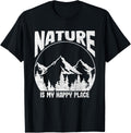 Nature Is My Happy Place Vacation Family Trip Summer Camping Apparel | High Search Volume | Perfect Gift Choice