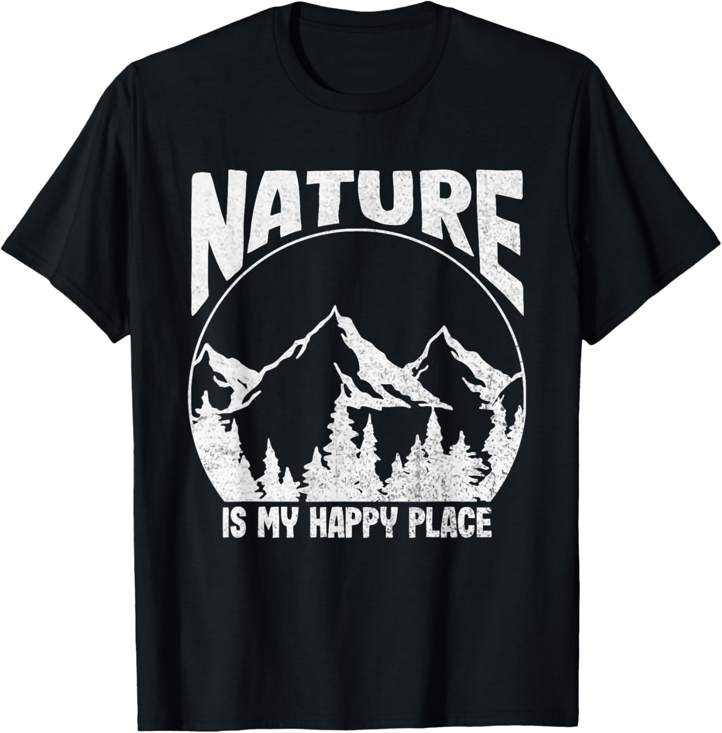 Nature Is My Happy Place Vacation Family Trip Summer Camping Apparel | High Search Volume | Perfect Gift Choice