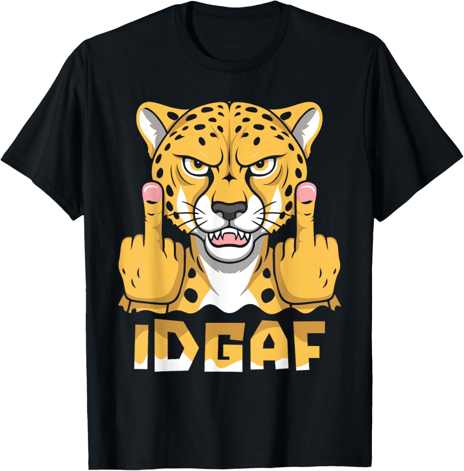 Cheetah Big African Cat Idgaf Apparel Comfort Fit US Top Pick