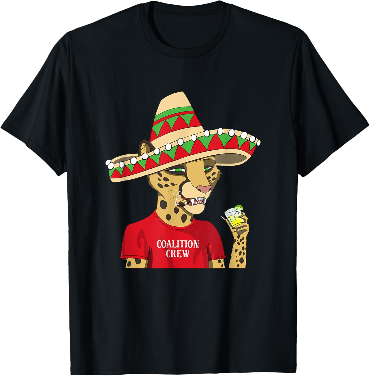 Fiesta Cheetah With Sombrero Coalition Crew Apparel High Search Demand Hot Right Now