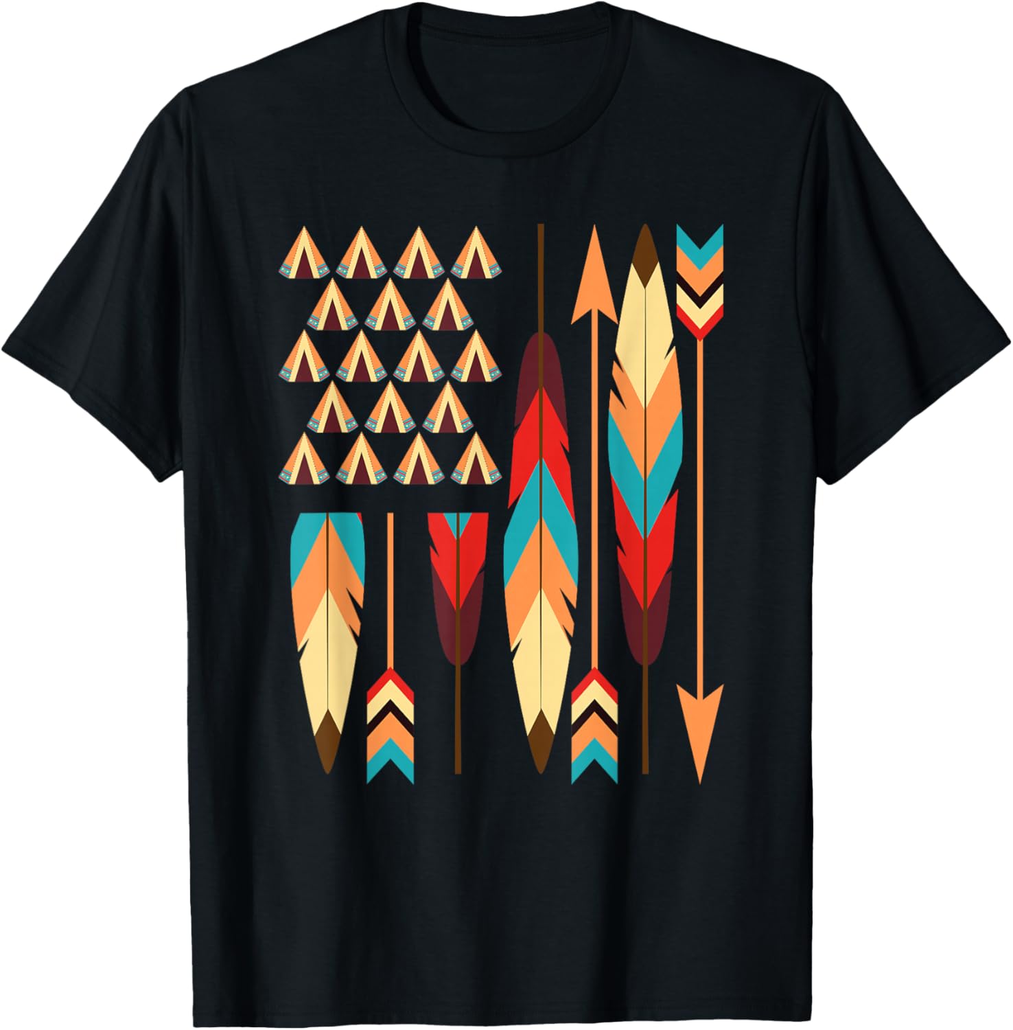 Native American Pride USA Flag T-Shirt T-Shirt | Premium Quality | Perfect for Crafters