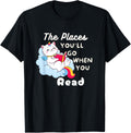Cat The Places You u2019ll Go When You Read funny Apparel | US Viral Pick | Daily Wear Essential