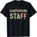 CAMPGROUND STAFF Leopard Print Summer Camp Campsite Teacher T Shirt for Men Women Kids T Shirt Viral TikTok Find Fan Fav