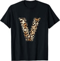 Awesome Letter V Initial Name Leopard Cheetah Print Apparel Premium Print Fan Favorite