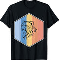 cheetah with Retro Colors in a Hexagon Apparel Trending US Everyday Wear