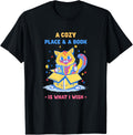 A Cozy Place And A Book Funny Saying Book Lover Wish Kids Apparel | US Viral Pick | Perfect Gift Choice