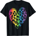 Cool Cheetah Leopard Print Heart Rainbow Apparel Streetwear Style Gift Ready