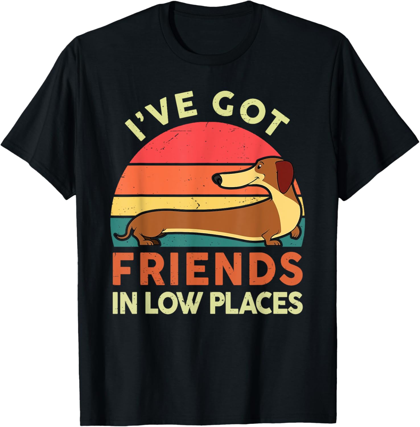 Dachshund-Shirt I've Got Friends In Low Places Funny Badger T-Shirt | Google Shopping Optimized | Aesthetic Casual Look
