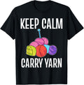 Keep Calm Carry Yarn Crochet Maker Yarn Supply | Viral US Pick | Perfect for Crafters