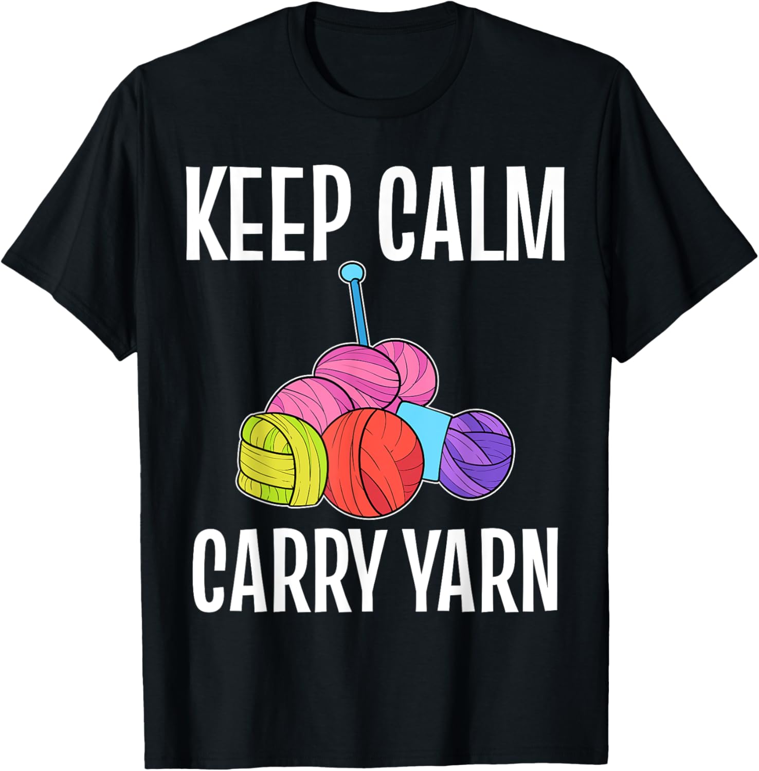 Keep Calm Carry Yarn Crochet Maker Yarn Supply | Viral US Pick | Perfect for Crafters
