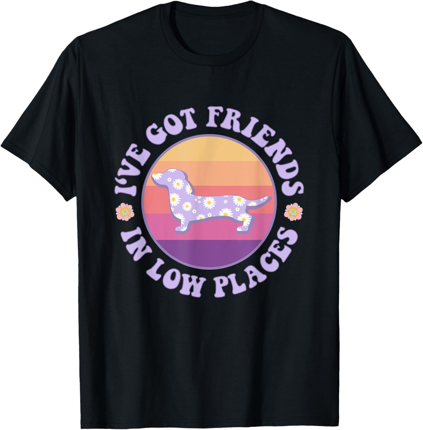Dachshund Wiener Dog Sunset I've Got Friends In Low Place Men Women Kids Apparel | Trending 2025 | Aesthetic Casual Look