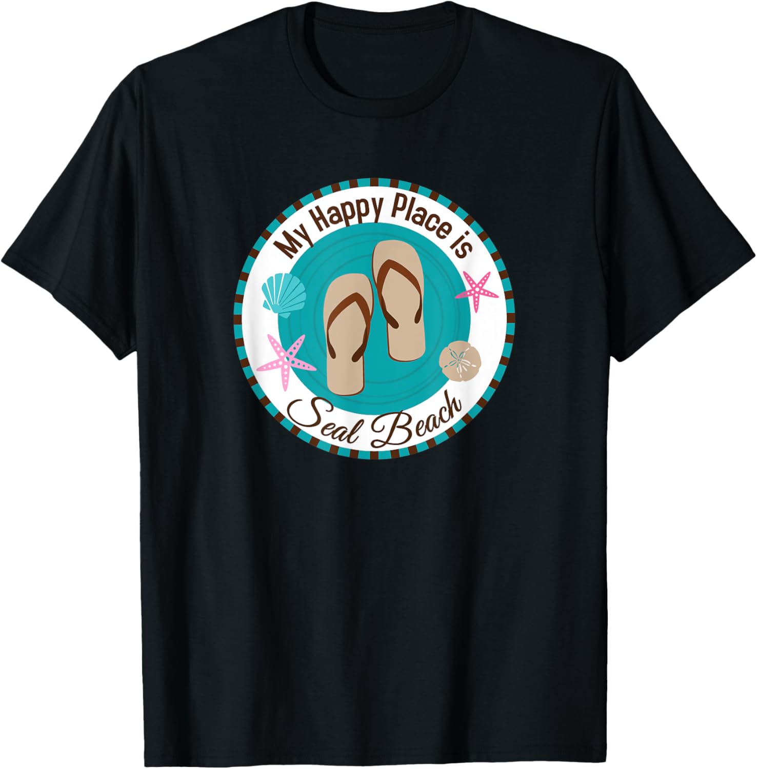 My Happy Place Is Seal Beach California CA Summer Ocean Gift Men Women Kids Apparel | High Search Volume | Perfect Gift Choice