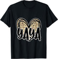 Cute Yaya Women s Leopard Cheetah Print Heart Grandmother Apparel Premium Print Hot Right Now