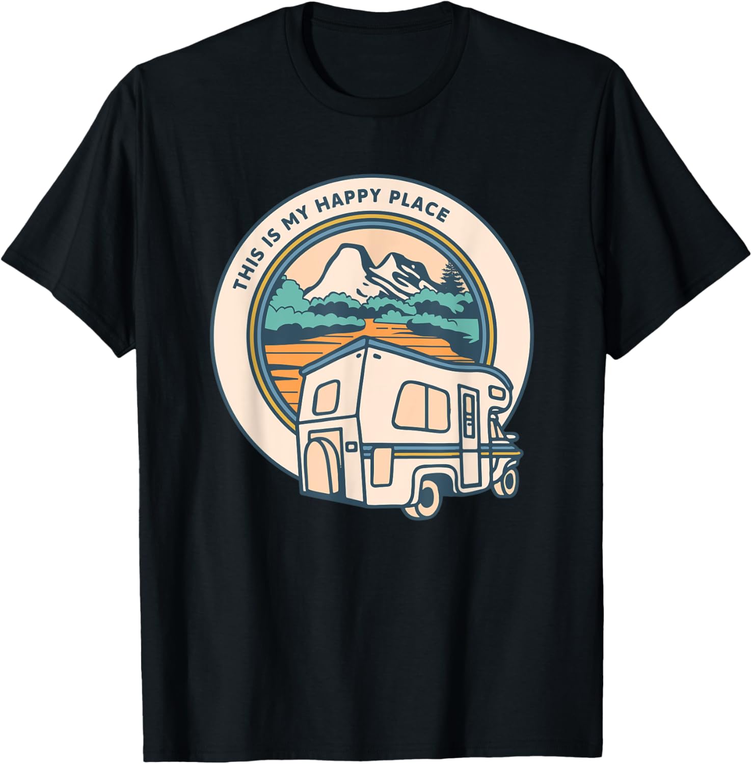 Retro Camper This Is My Happy Place Camping Apparel | Bestseller Style | Perfect Gift Choice