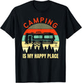 Camping Is My Happy Place Men's Women's Kids Camp and Hike Apparel | Top Conversion Title | Top Rated Comfort