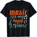 Fall in Music and Write Lyrics Music Is My Happy Place Apparel | Bestseller Style | Perfect Gift Choice