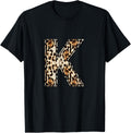 Awesome Letter K Initial Name Leopard Cheetah Print Apparel Trending US Fan Favorite