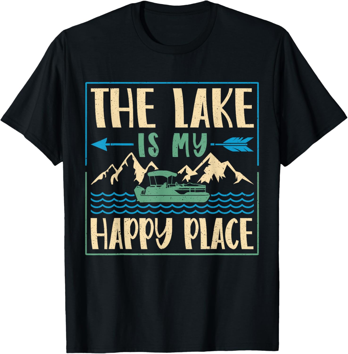 Lake Life Pantoon Motor Boat The Lake Is My Happy Place Apparel | Trending 2025 | Aesthetic Casual Look