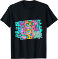 Colorful abstract cheetah print rainbow purple fun graphics Apparel Viral TikTok Find Everyday Wear