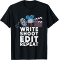 Write Shoot Edit Repeat - Movie Director Video Filmmaker Apparel | US Viral Style | Comfort Daily Wear