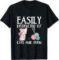Easily Distracted By Cats And Yarn Funny Crocheter Yarn Supply | Top Rated | Customer Favorite