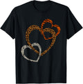 Leopard Tiger Cheetah Zebra Heart Print Shirt Hearts Love T Shirt Streetwear Style US Top Pick