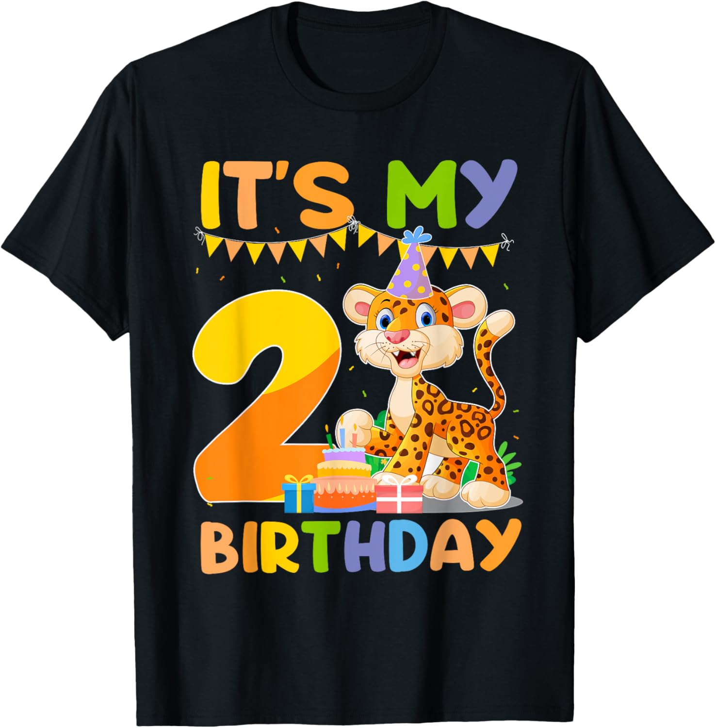 It s My 2nd Birthday Leopard Cheetah 2 Year Old Birthday Par Apparel Trending US Gift Ready