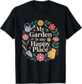 My Garden Is My Happy Place Shirt - Cute Floral Gardening T-Shirt | High Search Volume | Aesthetic Casual Look