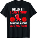 hello 911 I can't stop thinking about cats and yarn cat Men Women Yarn Supply | High Search Volume | Perfect for Craf...