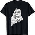 Distressed Maine Is My Happy Place Apparel | Premium Quality | High CTR Boost